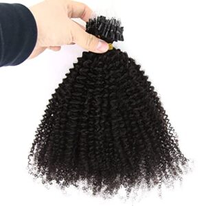ZigZag Hair Afro Kinky Curly Micro Rings Loop Extensions 100g 14inch 4B 4C