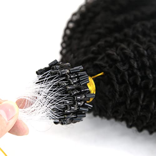 ZigZag Hair Afro Kinky Curly Micro Rings Loop Extensions 100g 14inch 4B 4C - Image 5