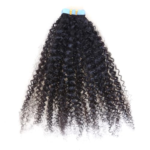ZigZag Hair Afro Kinky Curly Tape in Extensions Human Hair 40pcs 100g 4B 4C Brazilian Virgin Human Hair Skin Weft Tape Hair Extensions (12inch, 4B 4C) - Image 6