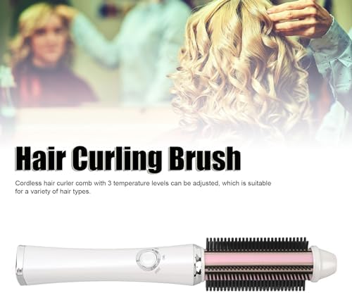 ZJchao 3-Temperature Cordless USB Rechargeable Hair Straightener Hot Comb - Image 3