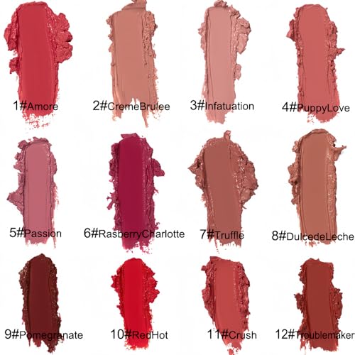 12 Shade Creamy Velvet Waterproof Long-Lasting Liquid Lipstick Set, One Size - Image 2
