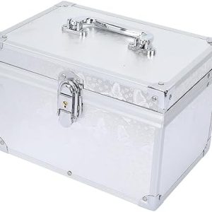 1pc Pedicure Kit Makeup Case Travel Cosmetic Bag Jewelry Organizer Tray Portable Toolbox Train Makeup Vanity Accessories Handheld Storage Container Foot Wash Handle Aluminum