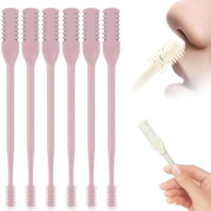 Pink 2-in-1 Manual Nasal Hair Trimmer and Earwax Cleaner for Adults