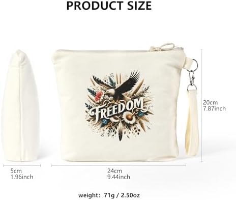 Custom Freedom Eagle Makeup Bag for Bridesmaids Friends Travel Organizer Pouch - Image 2