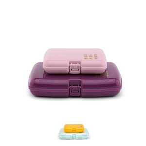 Caboodles Pink Violet Travel Makeup Organizer Set with Care Pack