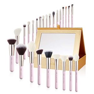 Jessup 25pcs Professional Makeup Brush Set with Storage Box for Eyeshadow and Foundation