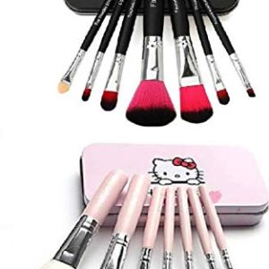 CETC 14 Piece Complete Makeup Mini Brush Kit with Storage Box Black Pink