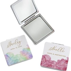 Personalization Universe Birthstone Color Personalized Compact Mirror