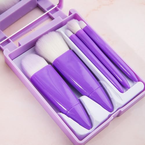 Callie Personalized Makeup Brush Set with Holder, Mirror, 5 Brushes, Custom Birth Flower - Image 5