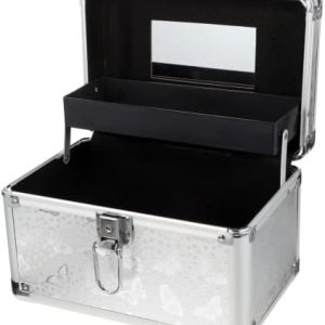 FOMIYES Portable Makeup Case with Mirror, Adjustable Dividers, and Large Storage for Artists
