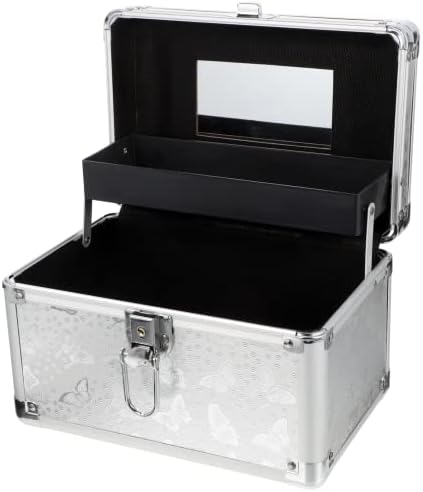 FOMIYES Portable Makeup Case with Mirror, Adjustable Dividers, and Large Storage for Artists