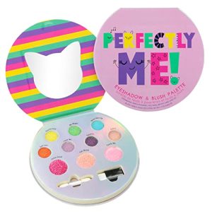 Expressions Perfectly Me Glisten & Glitter 10 Color Eyeshadow and Blush Makeup Set with Mirror