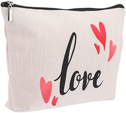 FRCOLOR 2 pcs Small Cotton Linen Makeup Case Zipper Storage Bag for Women Travel