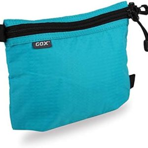 Gox Travel Toiletry Bag Carry On Zipper Pouch Cosmetic Kit Makeup Digital Bag Water Resistant Nylon (Turquoise)