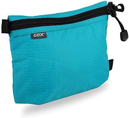 Gox Travel Toiletry Bag Carry On Zipper Pouch Cosmetic Kit Makeup Digital Bag Water Resistant Nylon (Turquoise)