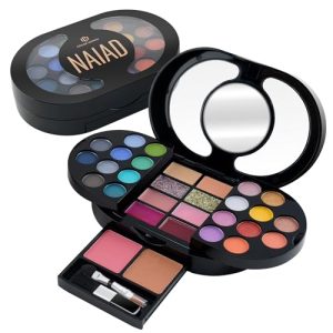 Nymph Travel Makeup Palette 6-Color Eyeshadow, Concealer, Glitter, Lip Gloss, Blush, Highlighter, Applicators, Mirror - Compact Size