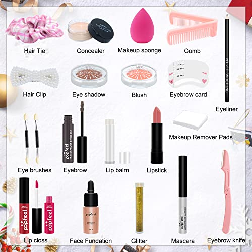 PHOEBE Teenage Girl's All-in-One Makeup Advent Calendar with Lip Gloss, Foundation, and Extras - Image 4