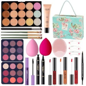 Sparkle & Shine Girls Makeup Kit, Ages 6-12, Beginner Teen & Kids Play Makeup Set