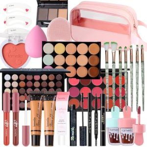 Travel Makeup Kit for Girls Ages 8-12, Kids Makeup Set for Beginners and Teens