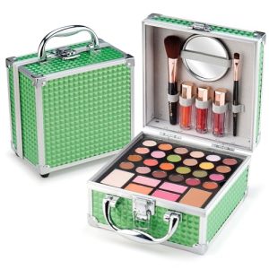 Nymph Green Beginner Makeup Kit for Teens 24-Color Palette with Cosmetic Case
