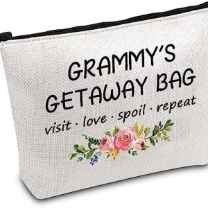 Gyammy's Getaway Makeup Bag Grandma Survival Kit Mother's Day Gift from Grandkids 11x7 inch