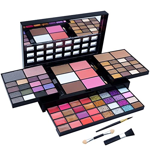 All-in-One 74-Color Professional Makeup Kit for Women with Eyeshadow and Lip Gloss