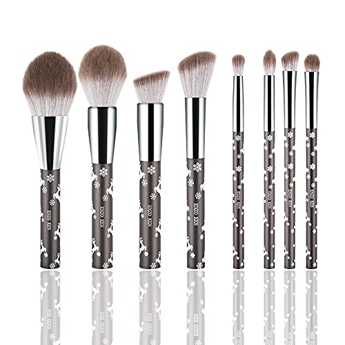 Luxury ENZO KEN 10-Piece Natural Goat Hair Professional Cosmetic Makeup Brush Set