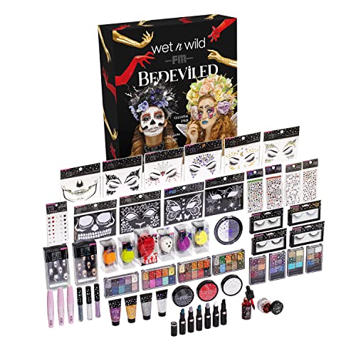 Wet n Wild Fantasy Makers Bedeviled Halloween Makeup Kit with Brushes Sponges Glosses Vegan