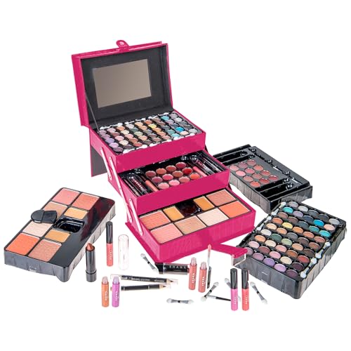 SHANY All-in-One Makeup Kit with Eyeshadow, Blushes, Lipstick, and Mirror Pink 33 Shades