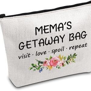 Mema's Getaway Makeup Bag Grandma Survival Kit Gift from Grandkids
