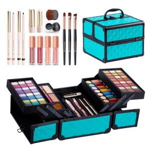 Color Nymph All-In-One Makeup Kit for Girls and Teens, Travel Set with 4 Trays