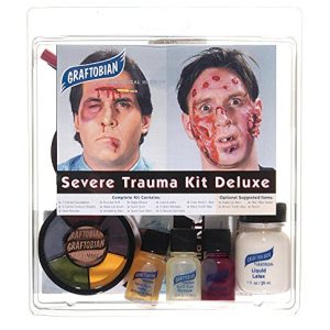 Graftobian Deluxe Severe Trauma Special FX Makeup Kit Realistic Effects 6 Piece