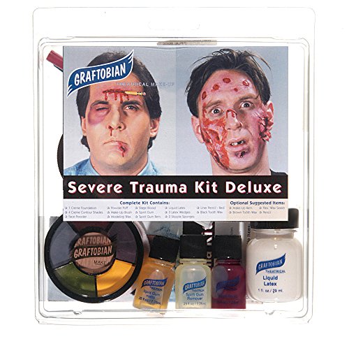 Graftobian Deluxe Severe Trauma Special FX Makeup Kit Realistic Effects 6 Piece