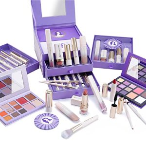 Color Nymph Purple Beginner Makeup Set for Teens, Full Kit with Brushes
