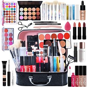 Women's All-in-One Makeup Kit with Concealer, Eyeshadow, Lipstick, Blush, and Travel Bag - 25 Piece Set