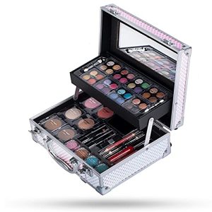 Mermaid Train Case Cosmetic Makeup Kit for Women and Teens - Complete Set