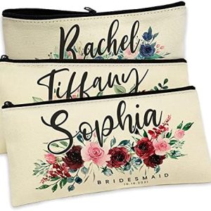 Custom Bride Tribe Trio Makeup Bag Set for Bachelorette Bridal Shower Gifts