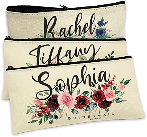 Custom Bride Tribe Trio Makeup Bag Set for Bachelorette Bridal Shower Gifts