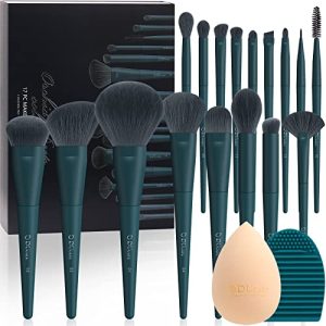 DUcare 17-Piece Makeup Brush Set with Cleaning Mat and Sponge Gift Box