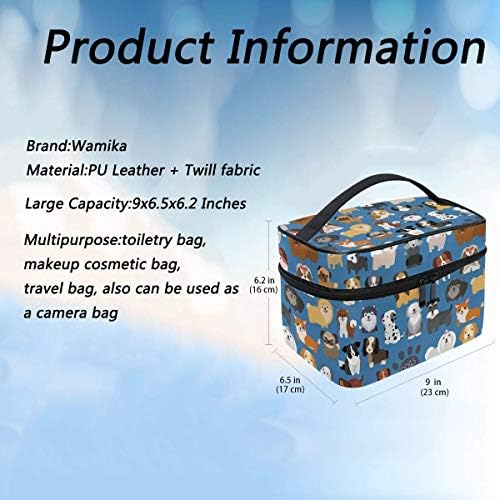 Cute Dog Puppy Makeup Bag Cosmetic Bag for Women Girls Cartoon Animal Paw Portable makeup pouch Box Large Capacity Travel Toiletry Brush Bag Zip Storage Bag Accessories Organizer - Image 3