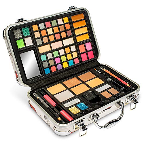 41-Color Eyeshadow Makeup Kit Gift Set with Glitters, Liners, Lipsticks, Blushes, and Mirror - Image 8
