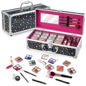Nymph 32 Color Full Face Makeup Set for Teens Portable Train Case