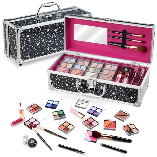 Nymph 32 Color Full Face Makeup Set for Teens Portable Train Case