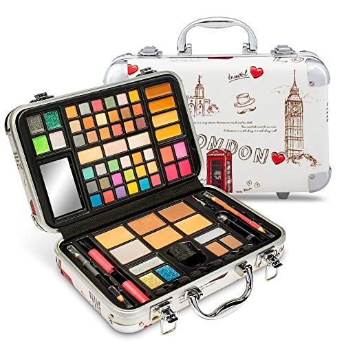 41-Color Eyeshadow Makeup Kit Gift Set with Glitters, Liners, Lipsticks, Blushes, and Mirror
