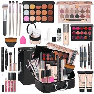 Essential All-in-One Makeup Kit for Women Holiday Gift Box Starter Bundle
