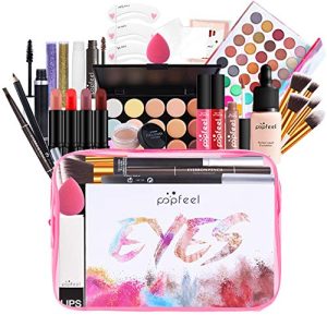 Pure Vie All-in-One Holiday Gift Makeup Set Eyeshadow Lipstick and Brush Bundle New