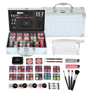 Anpro All-in-One Makeup Carry Case with 28 Piece Pro Teen Makeup & Brush Set