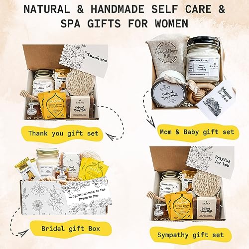 RaRaw Botanicals Birthday Self Care Gift Box with Soap, Candle, Loofah, Tea, Chocolate - Image 6