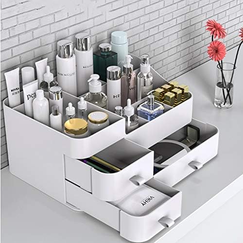 MIUOPUR Large White Makeup Organizer with Drawers for Cosmetics Jewelry Storage - Image 5