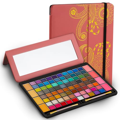 Toysical 88 Color Eyeshadow Palette Makeup Kit with Leather Case for All Ages